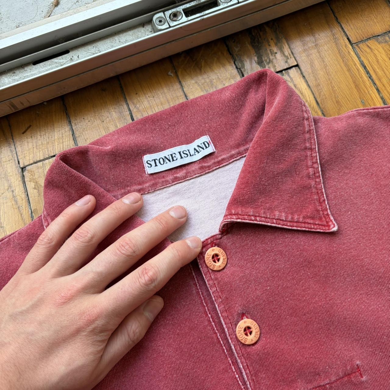 S/S 1999 Stone Island Polo Shirt Red XL