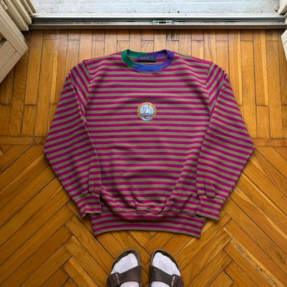 1990s Best Company Striped Sweatshirt M