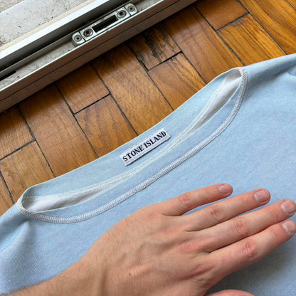 1980s Stone Island LS T Shirt Blue L