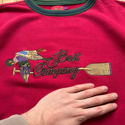 1980s Best Company Sweatshirt Red L