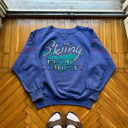 1980s Best Company Skiing Sweatshirt Blue L
