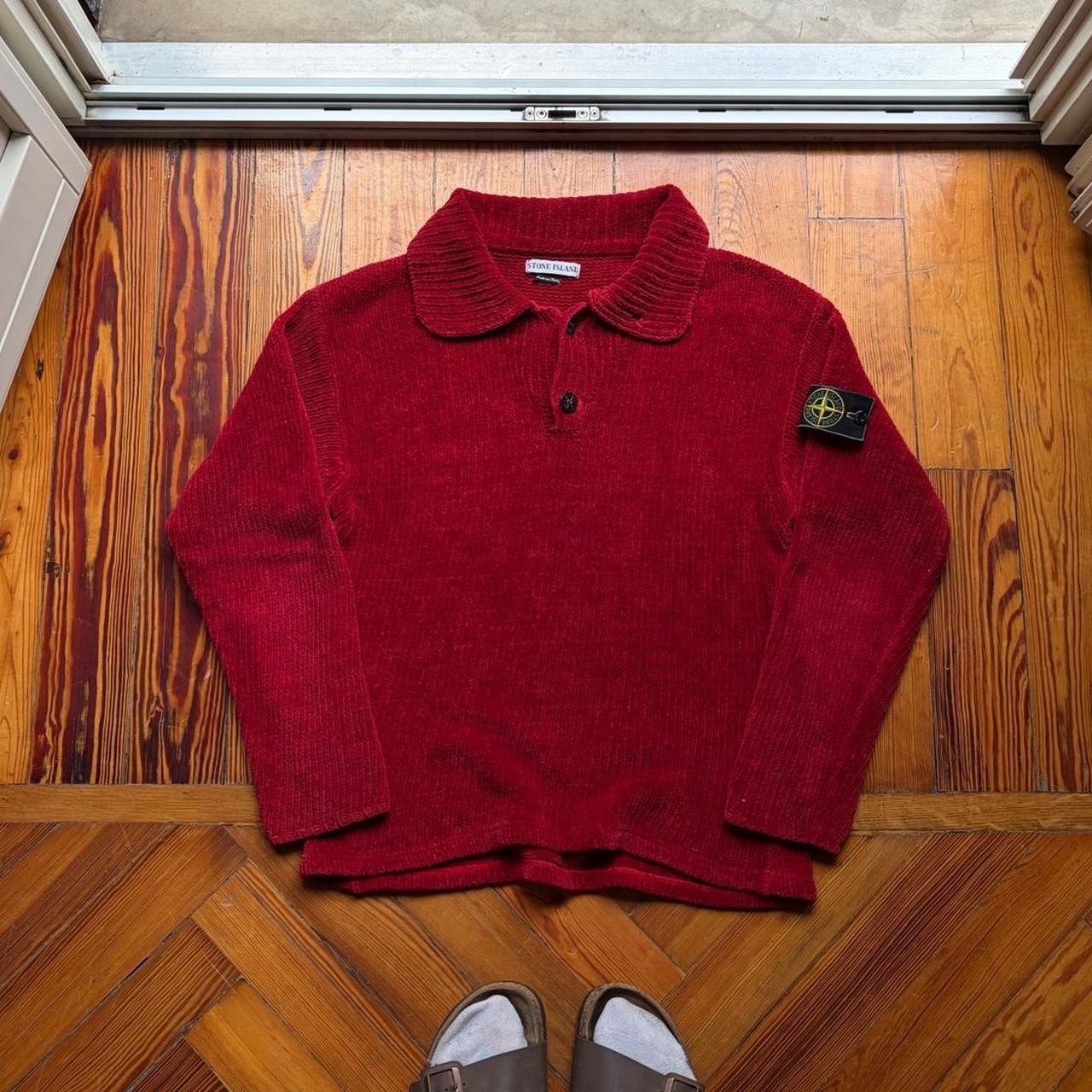 A/W 1997 Stone Island Chenille Knitted Jumper S