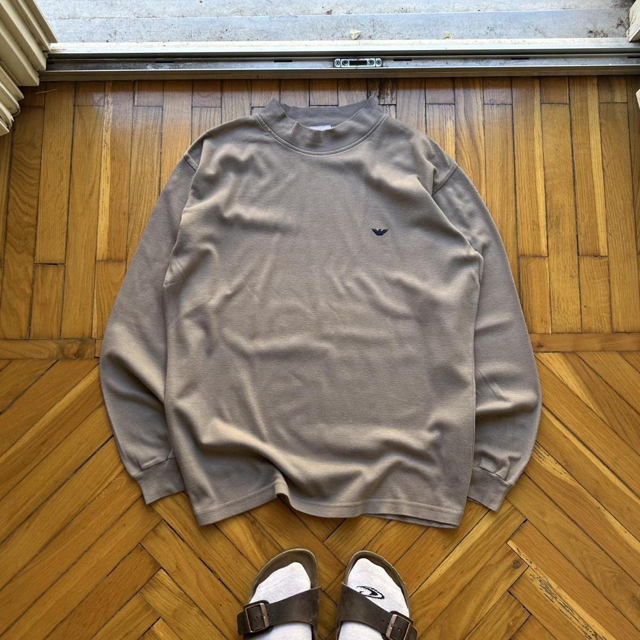 1990s Emporio Armani LS T Shirt Brown M