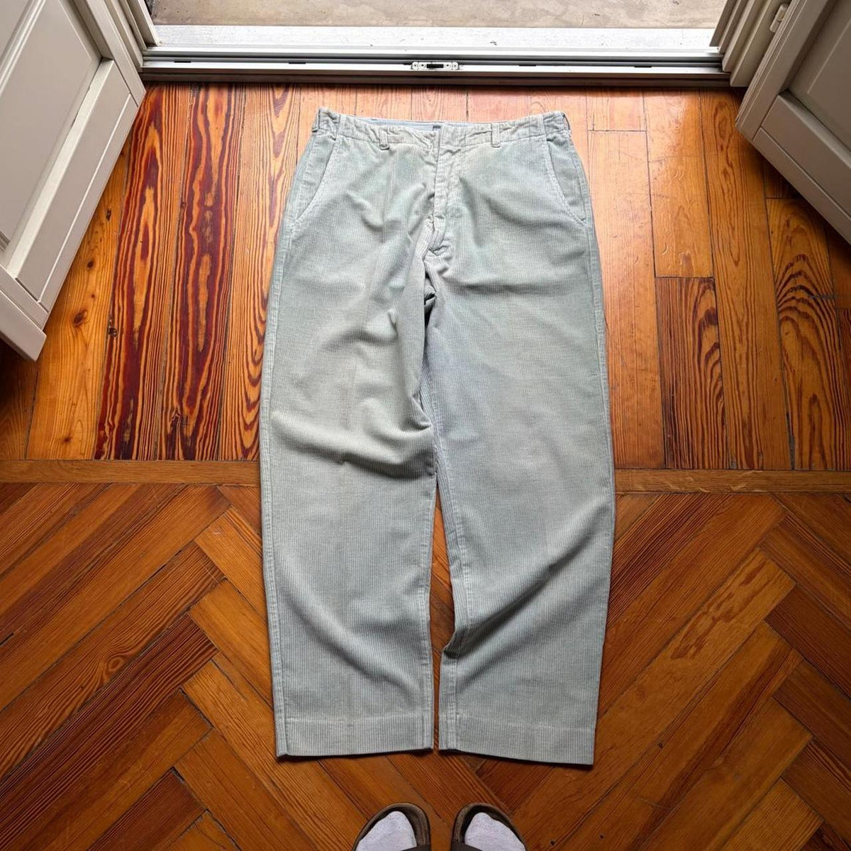 1980s Boneville Corduroy Trousers Grey 34W 30L