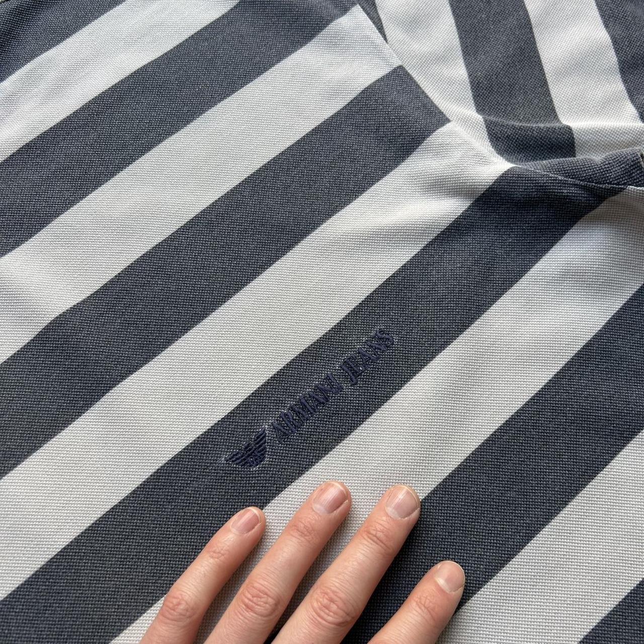 1990s Armani Jeans Striped T Shirt M