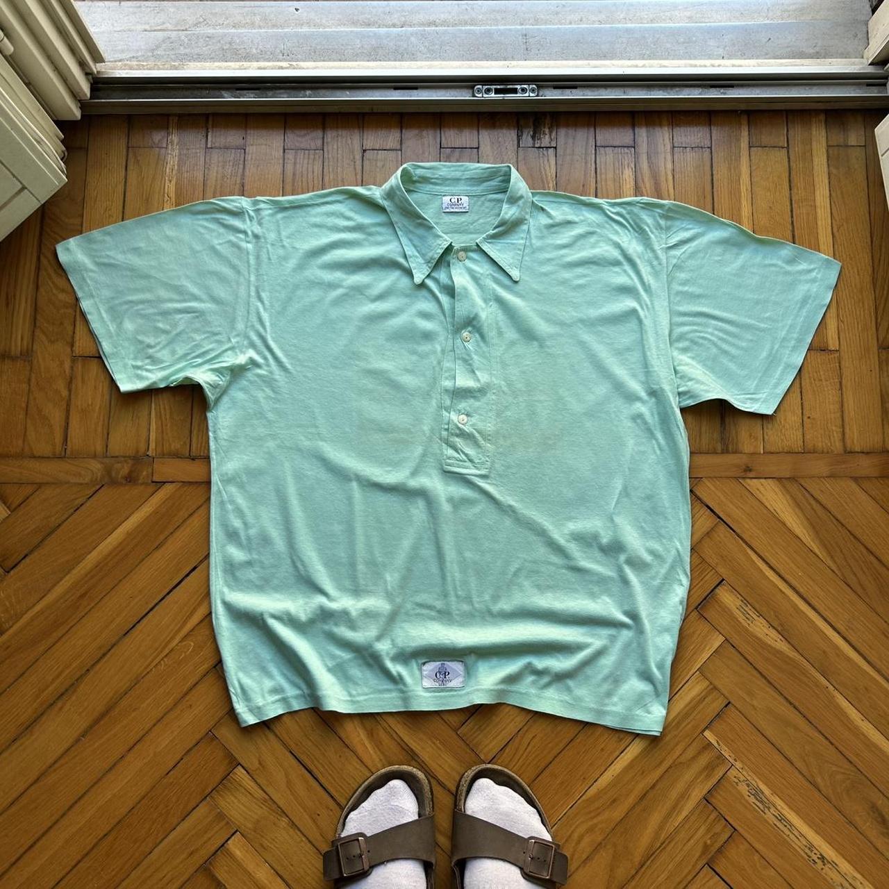 1980s CP Company Polo Shirt Green M