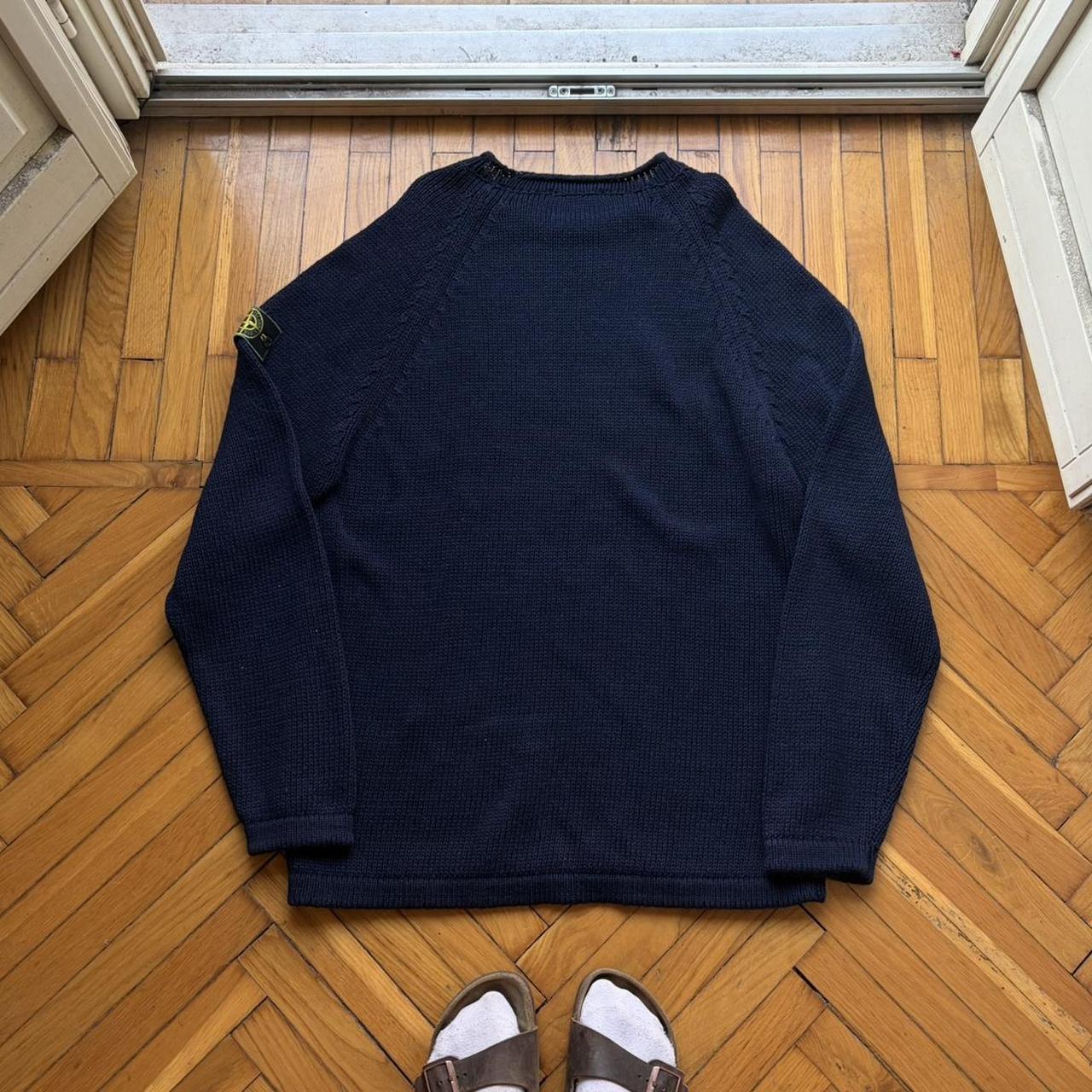 1990s Stone Island Knitted Jumper Navy XL