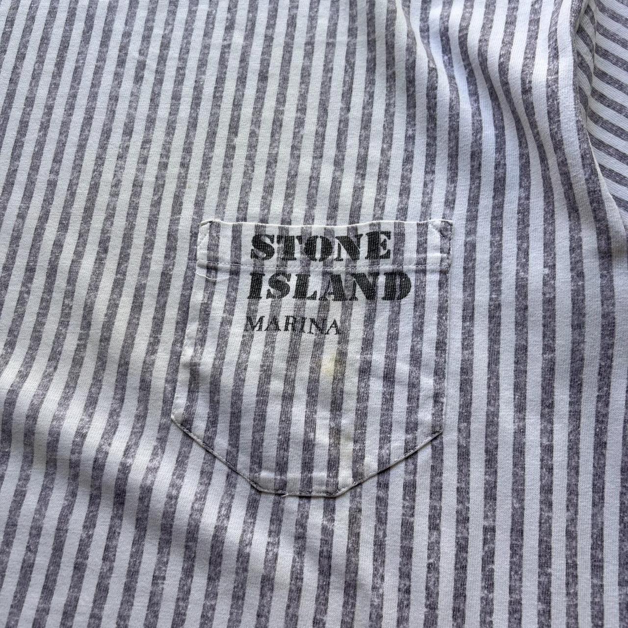 1984 Stone Island Marina Striped T Shirt XL