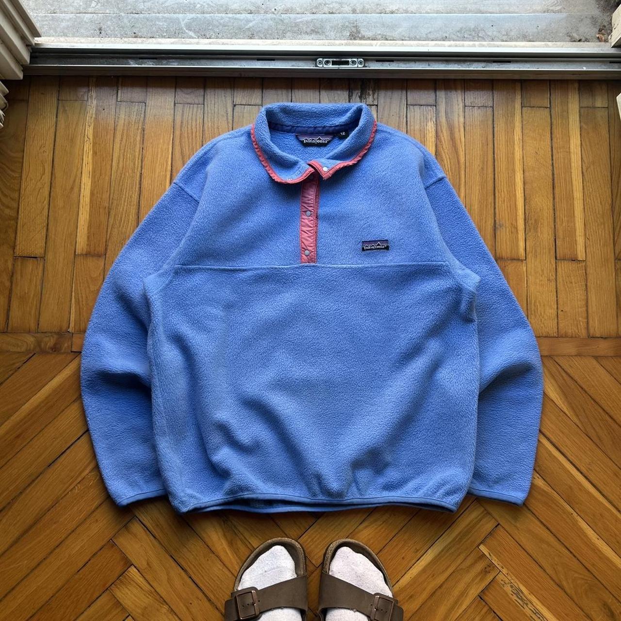1990s Patagonia Fleece Sweatshirt Blue S