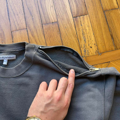 1990s Emporio Armani Sweatshirt Khaki L
