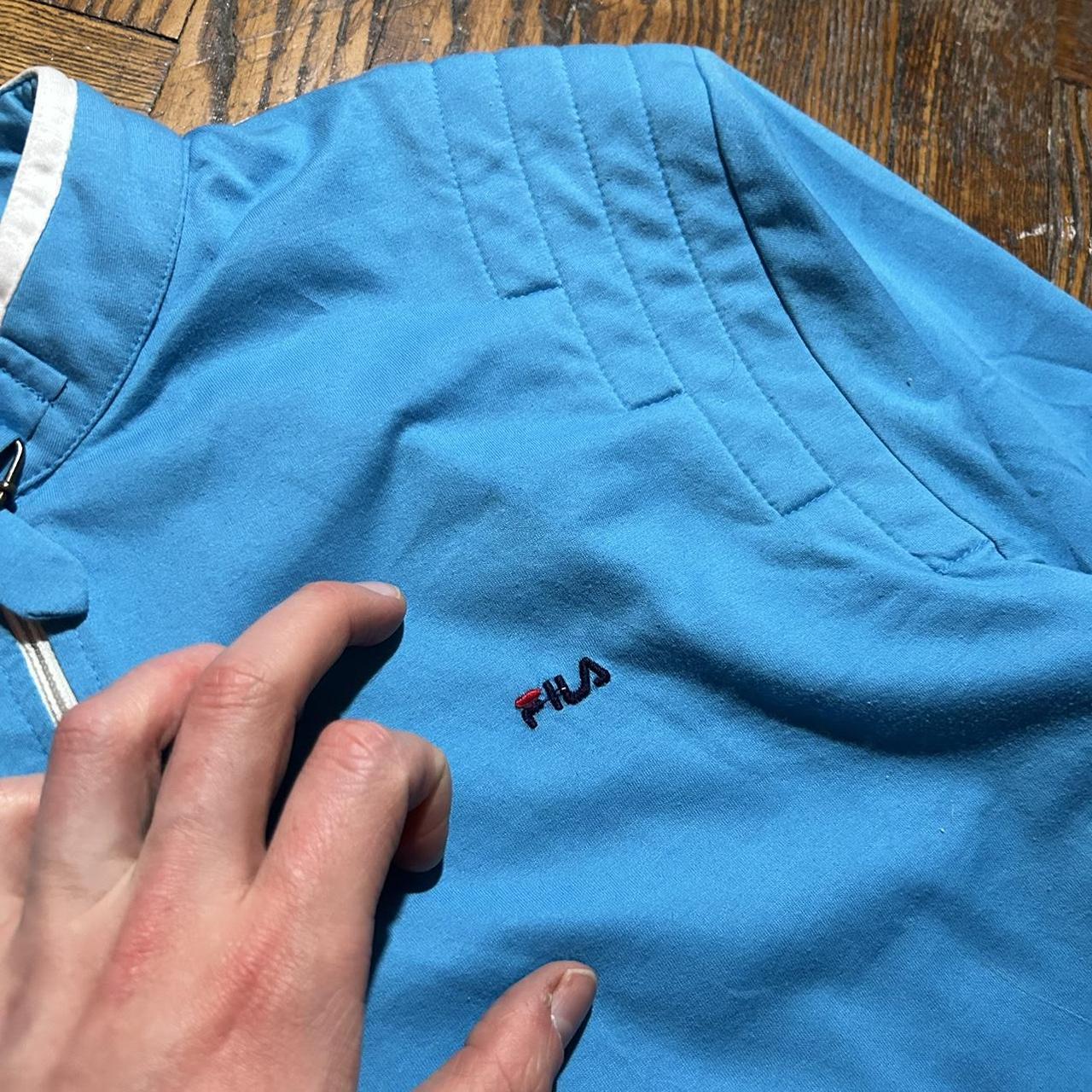 Vintage Fila Half Zip Sweatshirt Blue S