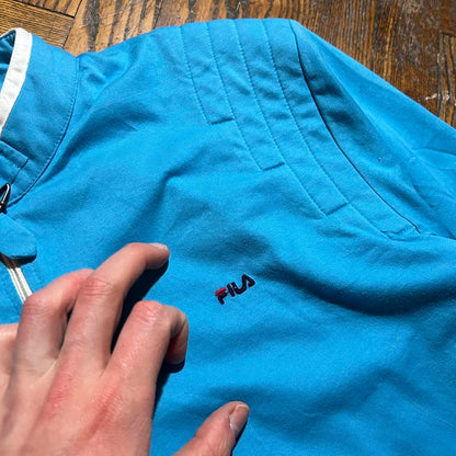 Vintage Fila Half Zip Sweatshirt Blue S