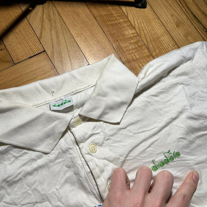 1990s Diadora Tennis Polo Shirt S