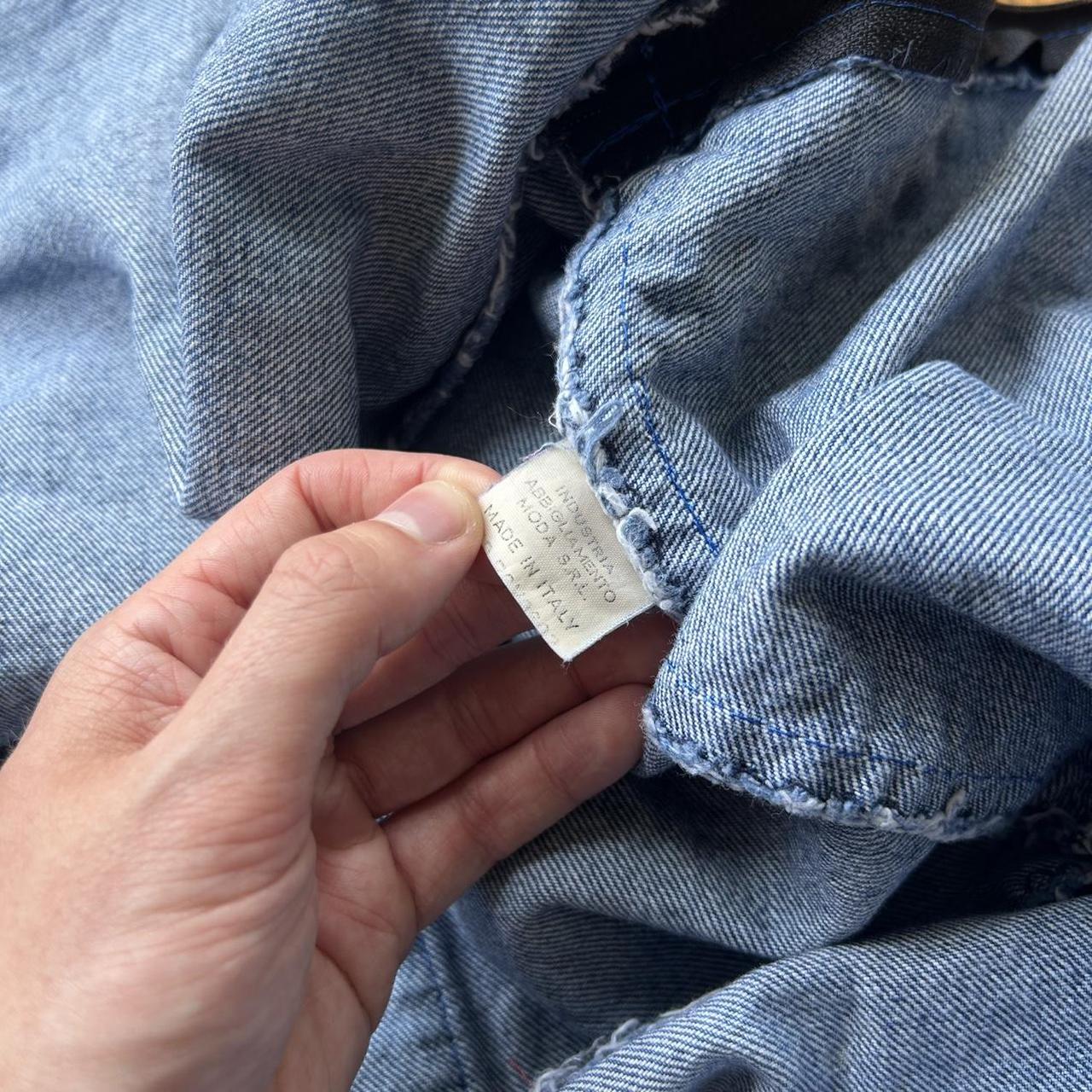 1990s Armani Jeans Denim Duffle Bag
