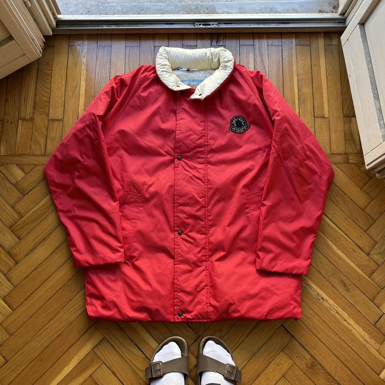 1980s Moncler Grenoble Down Jacket Red XXL