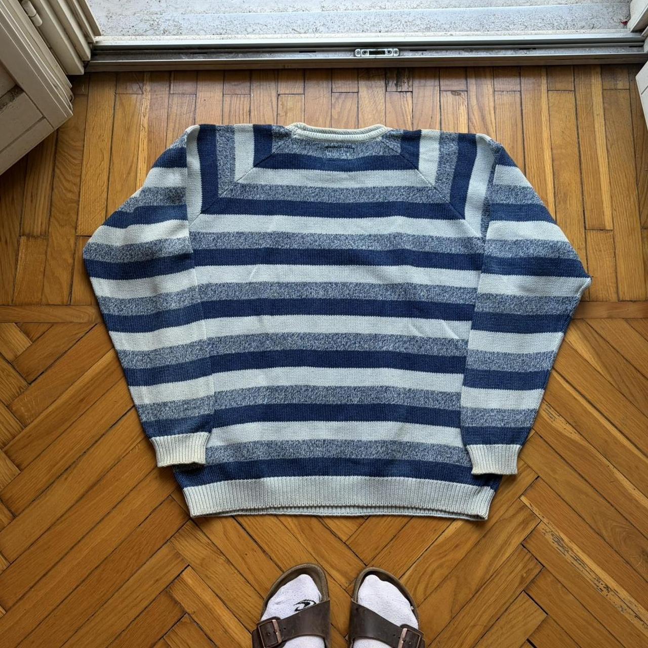 1990s Armani Jeans Striped Knitted Jumper L