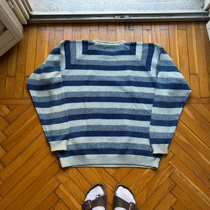 1990s Armani Jeans Striped Knitted Jumper L