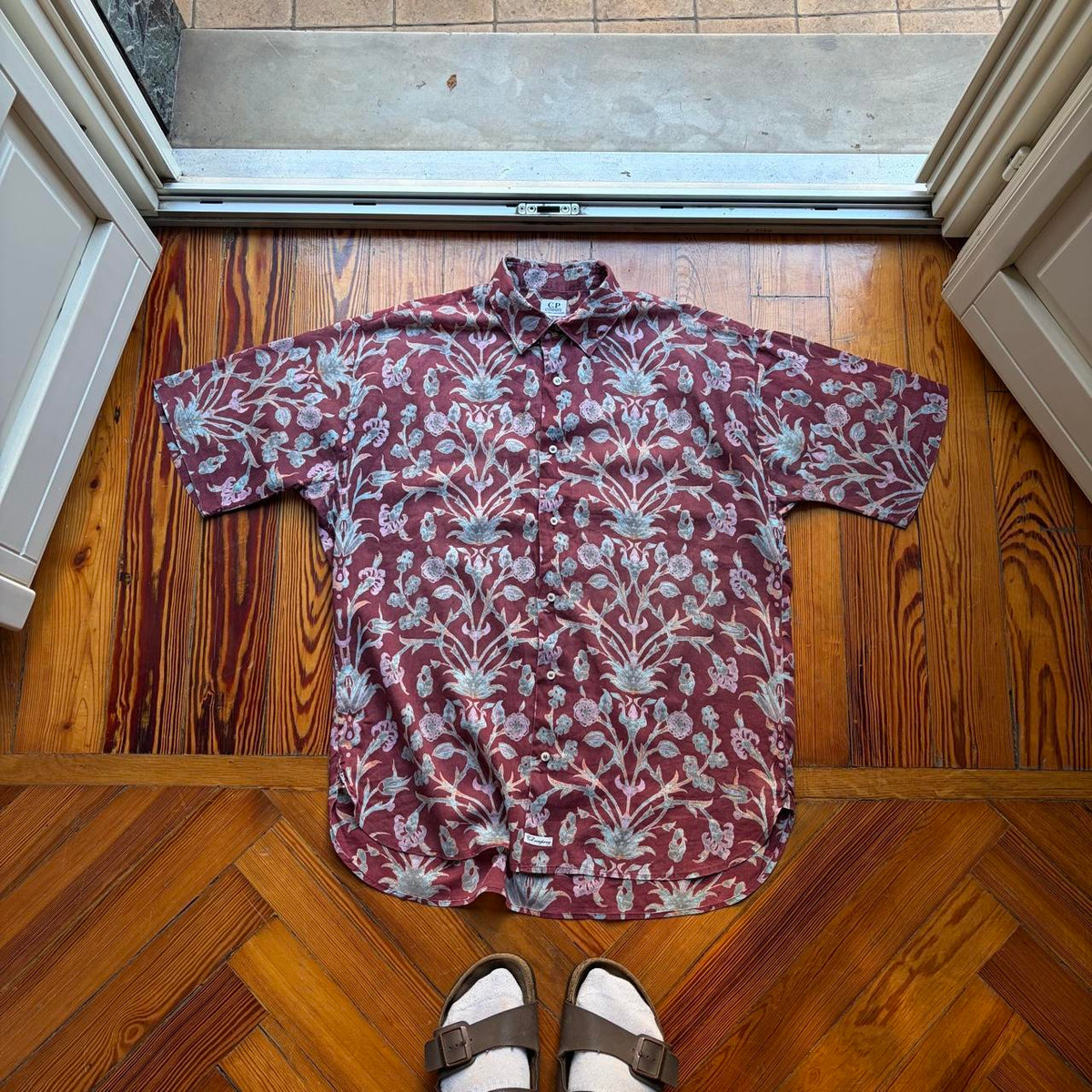 1980s CP Company Floral Shirt M