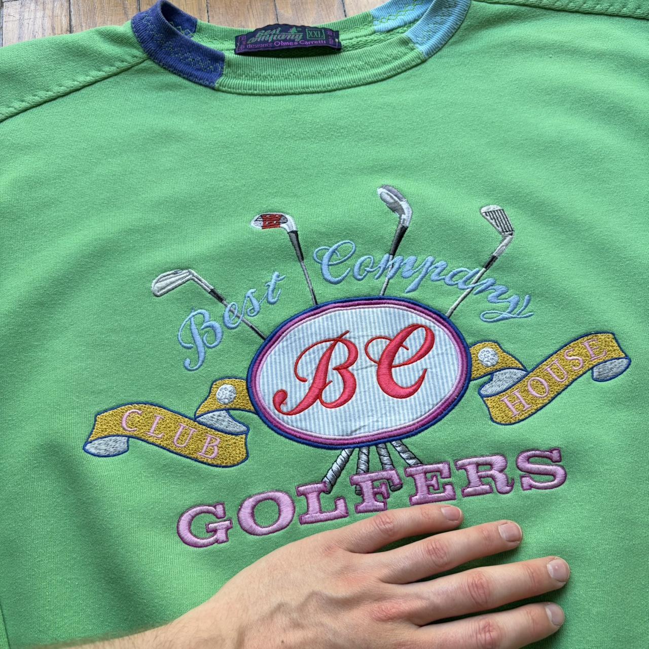 1990s Best Company Golf Sweatshirt Green XXL