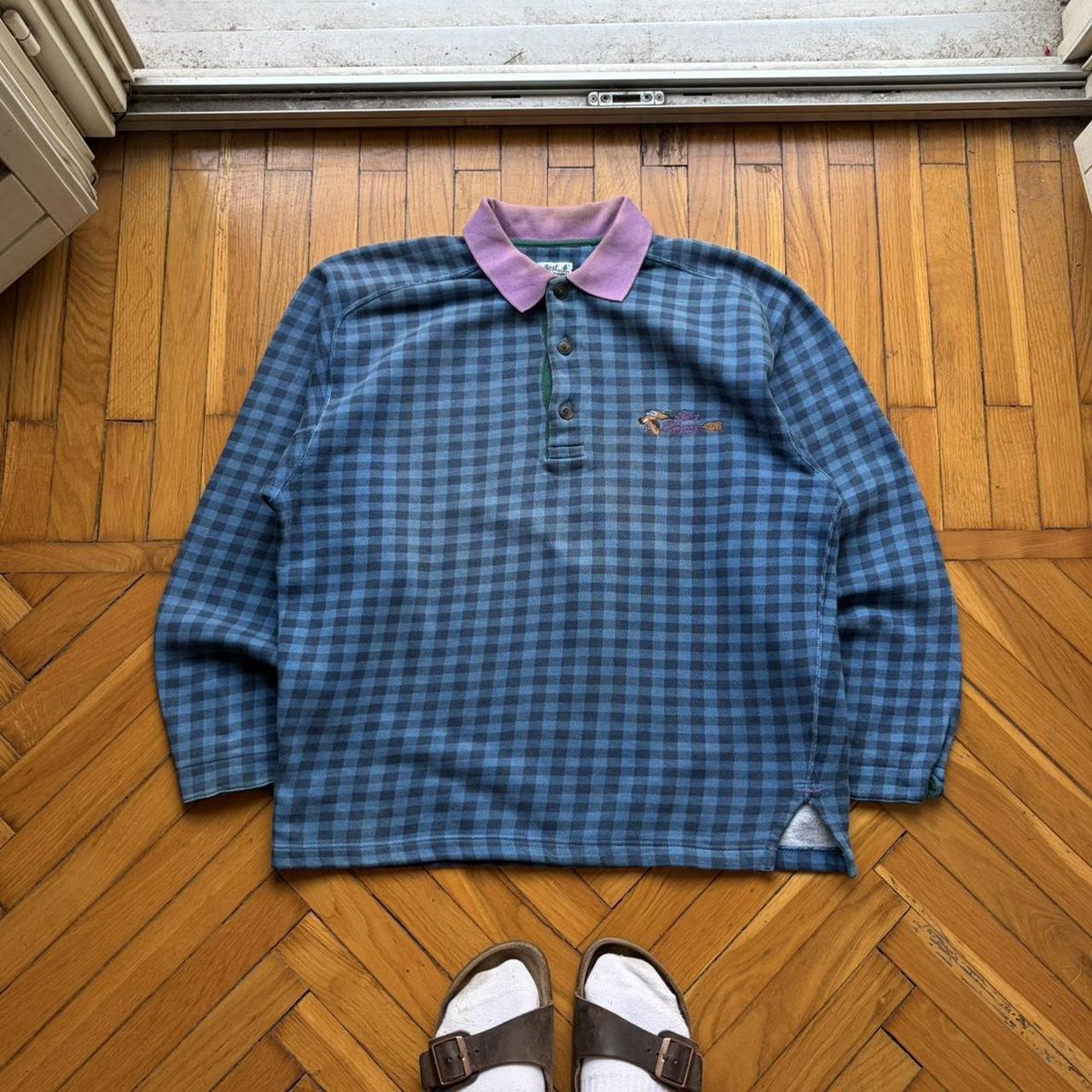 1980s Best Company Checked Sweatshirt M