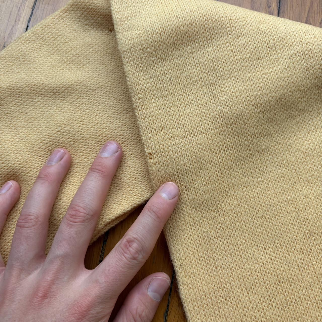 1980s Cerruti 1881 Knitted Scarf Yellow OS
