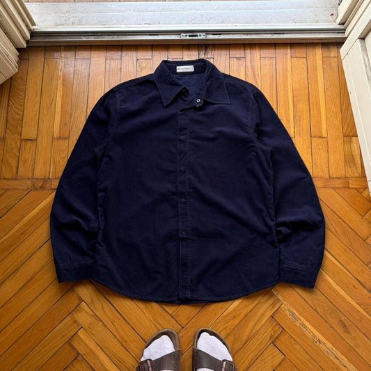 2000s Emporio Armani Corduroy Shirt Navy M