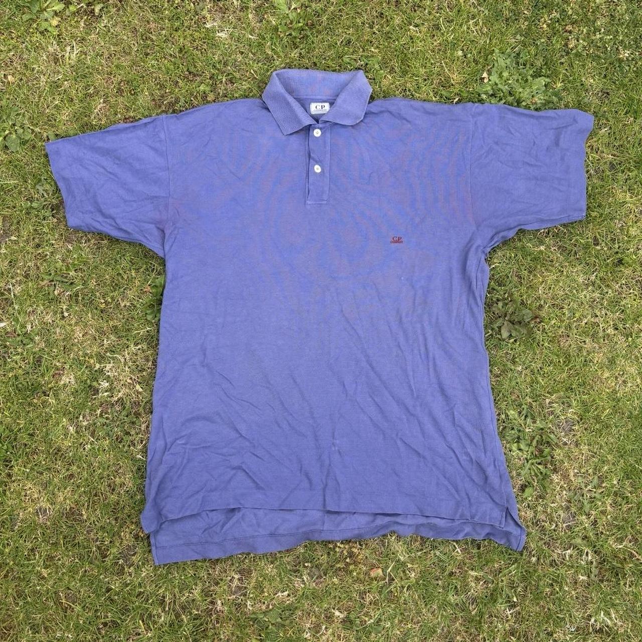 1980s CP Company Polo Shirt Blue M