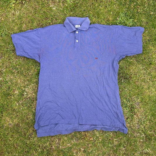 1980s CP Company Polo Shirt Blue M