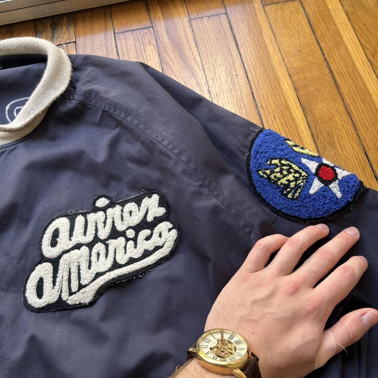 1990s Avirex Bomber Jacket Navy L