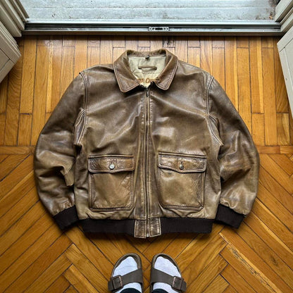 1990s Charles Chevignon Leather Jacket L