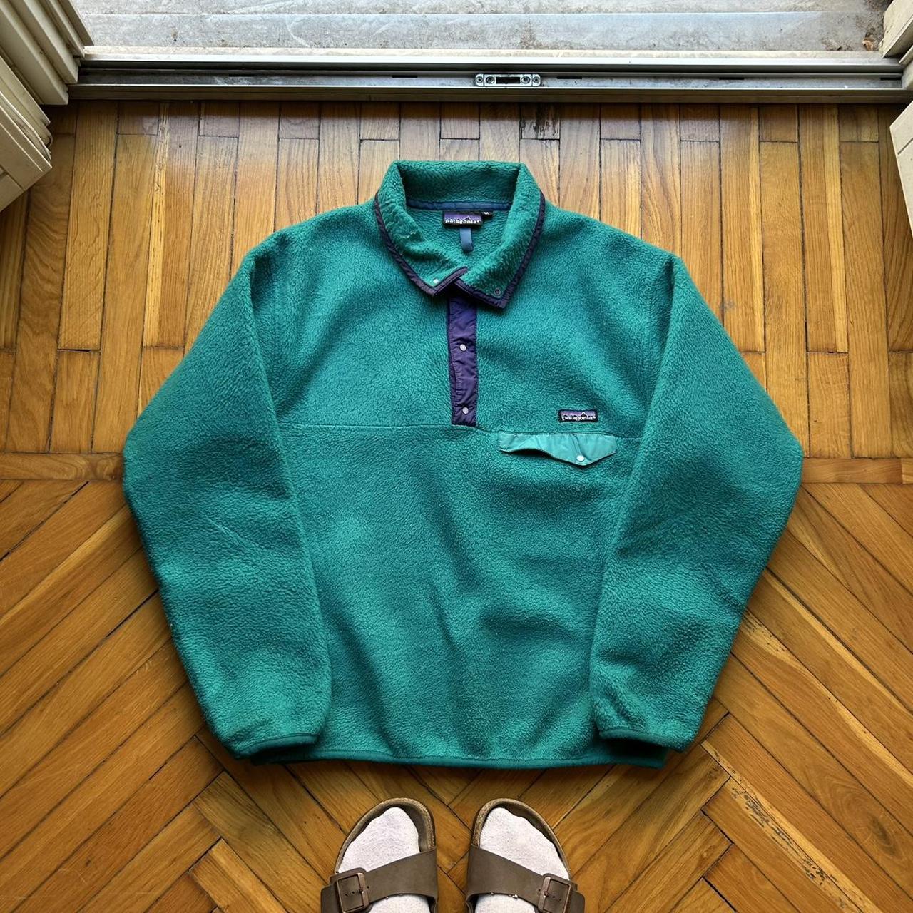1990s Patagonia Fleece Sweatshirt Green M