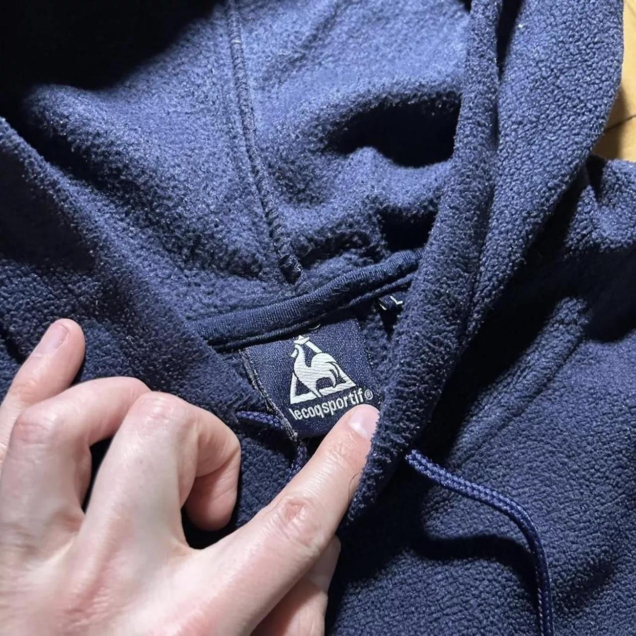 2000s Le Coq Sportif Fleece Hoodie Navy L