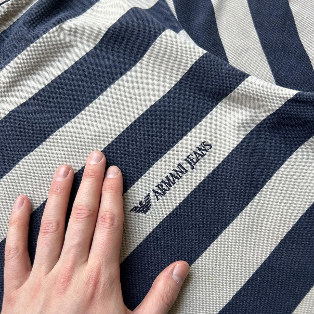 1980s Armani Jeans Striped T Shirt M