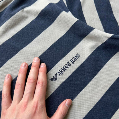 1980s Armani Jeans Striped T Shirt M