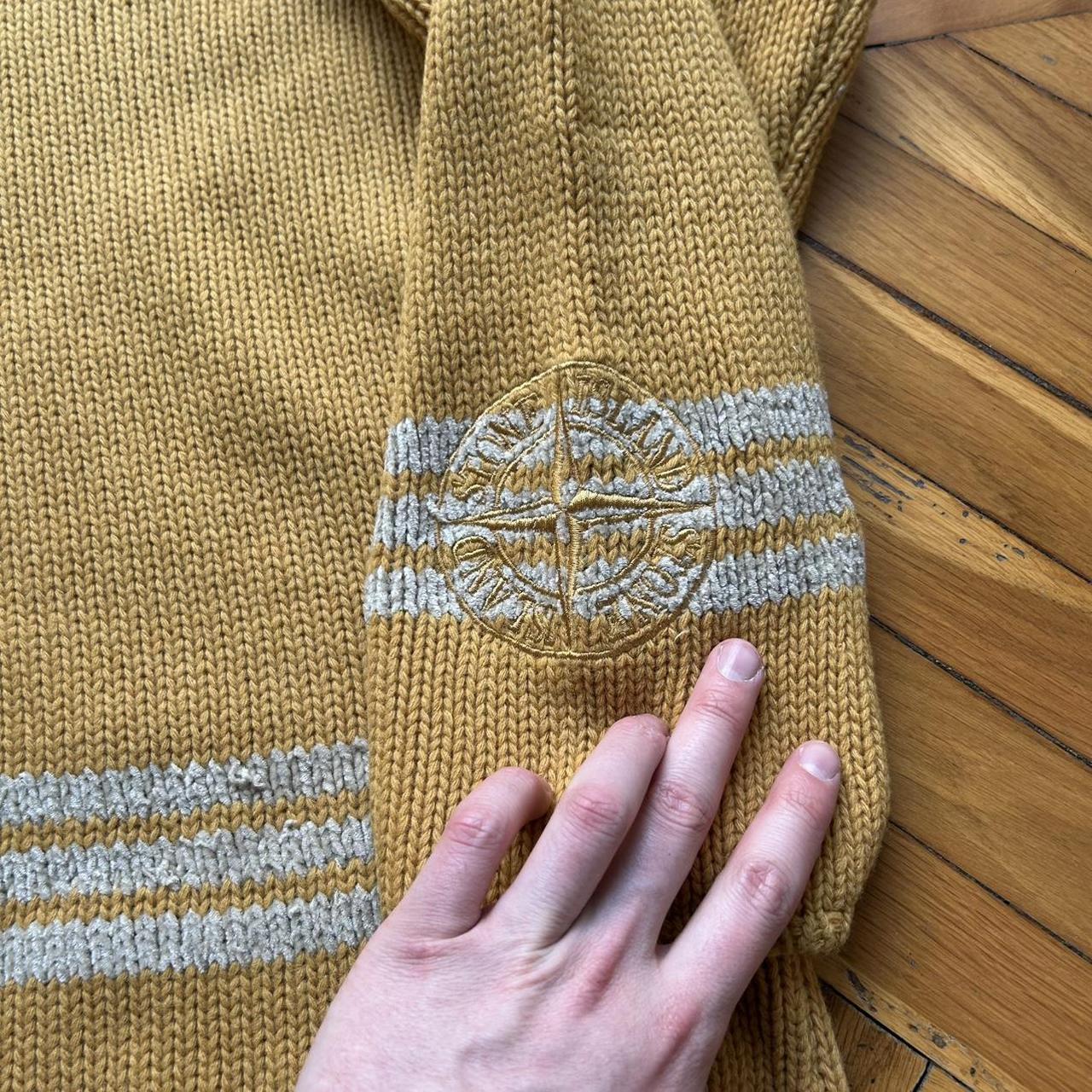 A/W 1997 Stone Island Knitted Jumper Yellow L