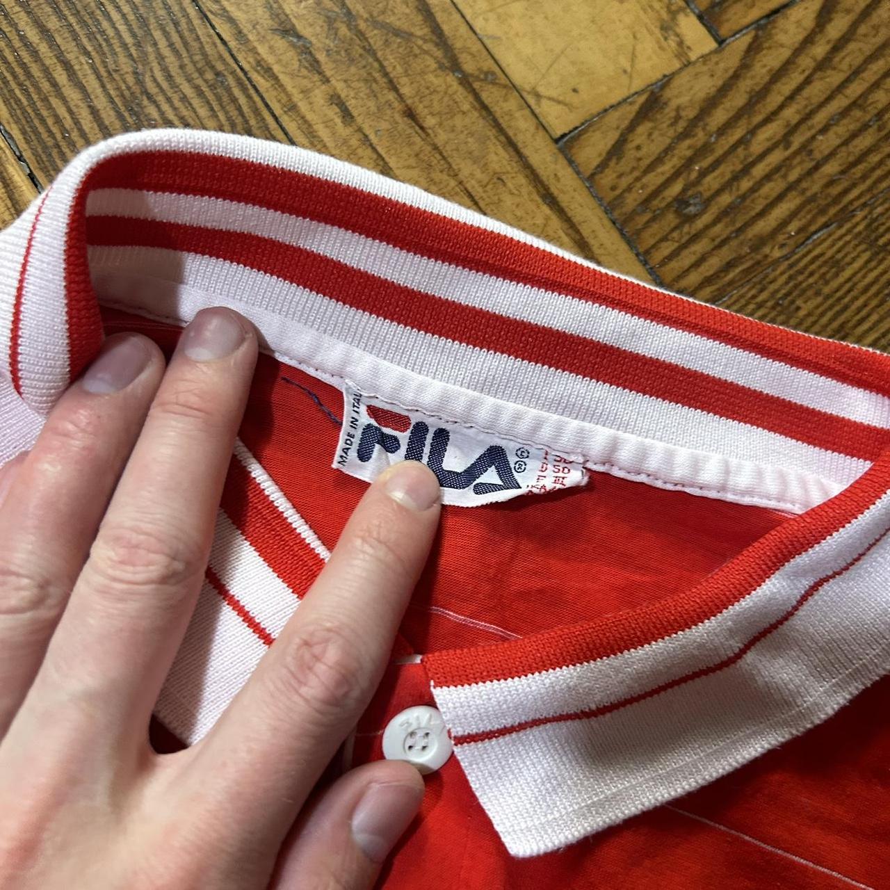 1990s Fila Tennis Polo Shirt Red S