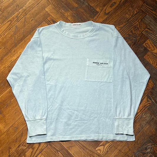 S/S 1983 Stone Island Marina LS Tee Baby Blue M