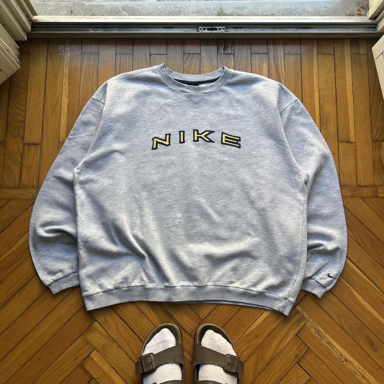 1990s Nike Spellout Sweatshirt Grey L