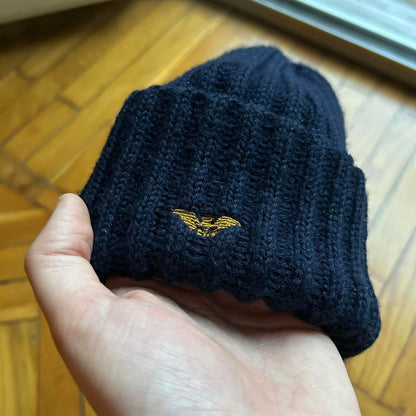 1980s Giorgio Armani Knitted Beanie Navy II