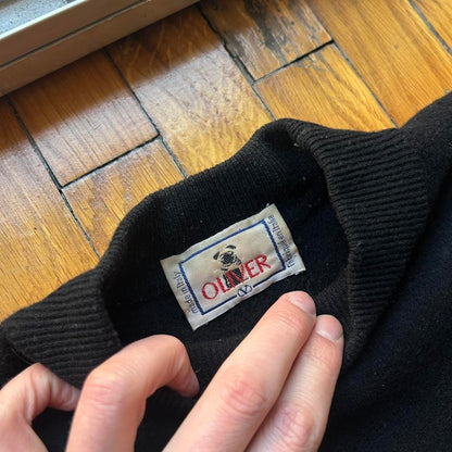 1990s Valentino Oliver Knitted Jumper Black S