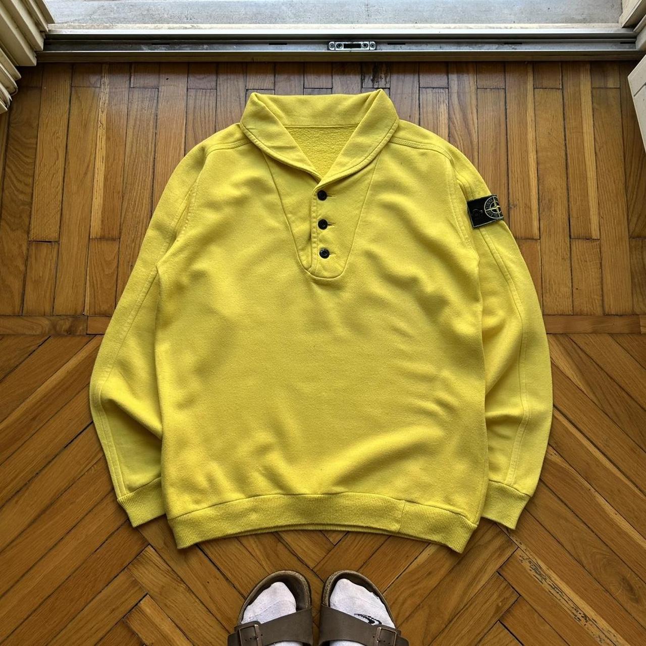 1980s Stone Island Sweatshirt Yellow M