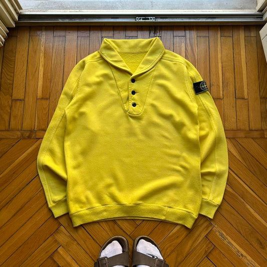 1980s Stone Island Sweatshirt Yellow M