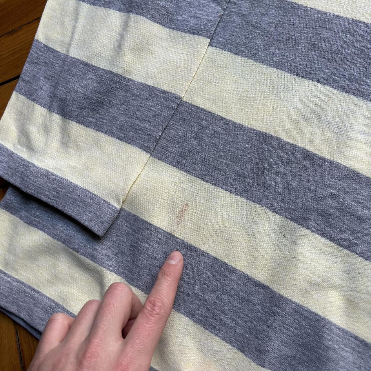 1980s Emporio Armani LS Striped T Shirt M