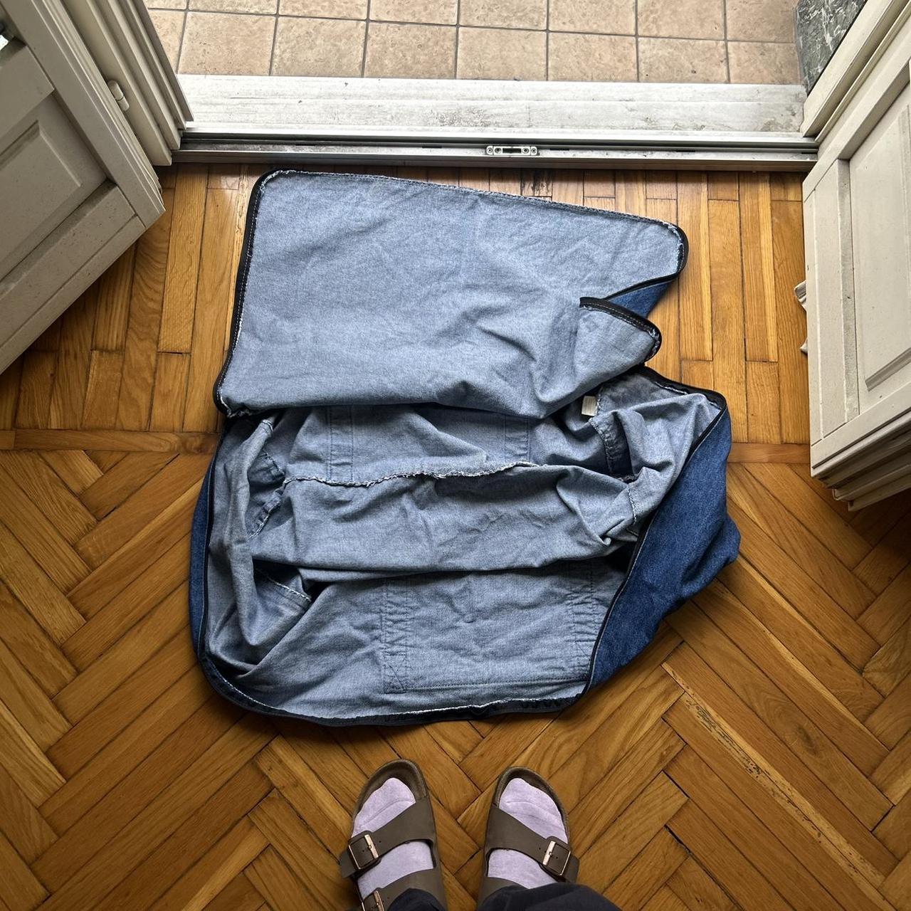 1990s Armani Jeans Denim Duffle Bag