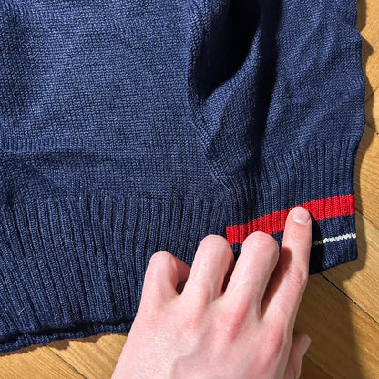 1980s Ellesse Knitted Jumper Navy XS