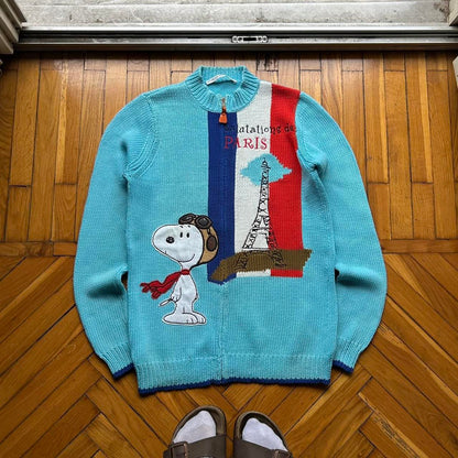 2000s Jc De Castelbajac Peanuts Knitted Cardigan XS