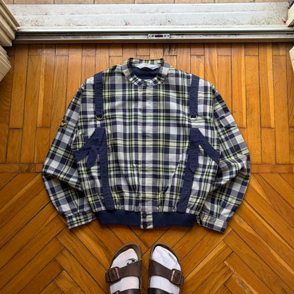 1980s Giorgio Armani Checked Bomber Jacket XS
