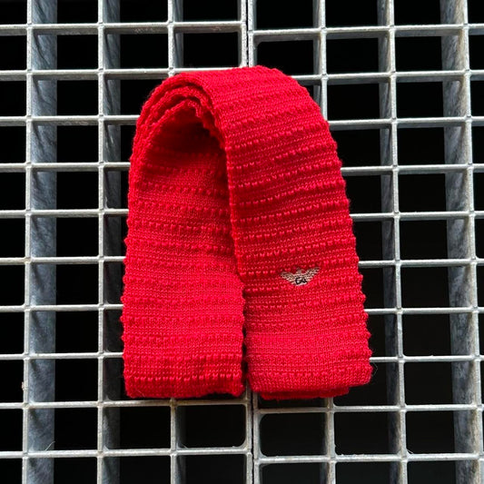 1980s Giorgio Armani Tie Red