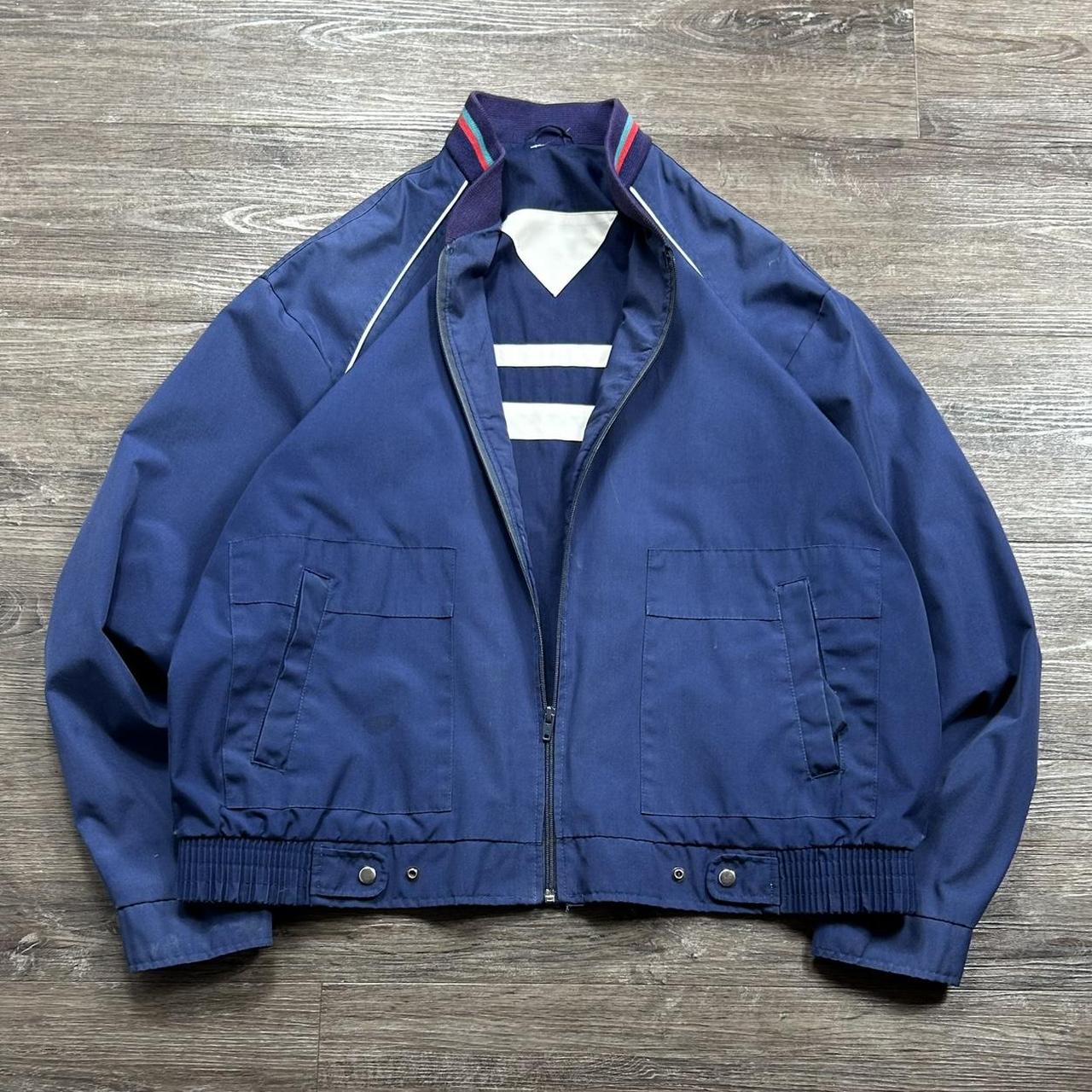 Vintage Littlewoods Korea Made Bomber Jacket Navy L