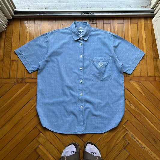 1980s Emporio Armani Denim Shirt Blue L